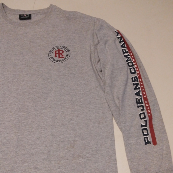 Polo Jeans mens gray long-sleeved t-shirt size XL - Picture 2 of 4